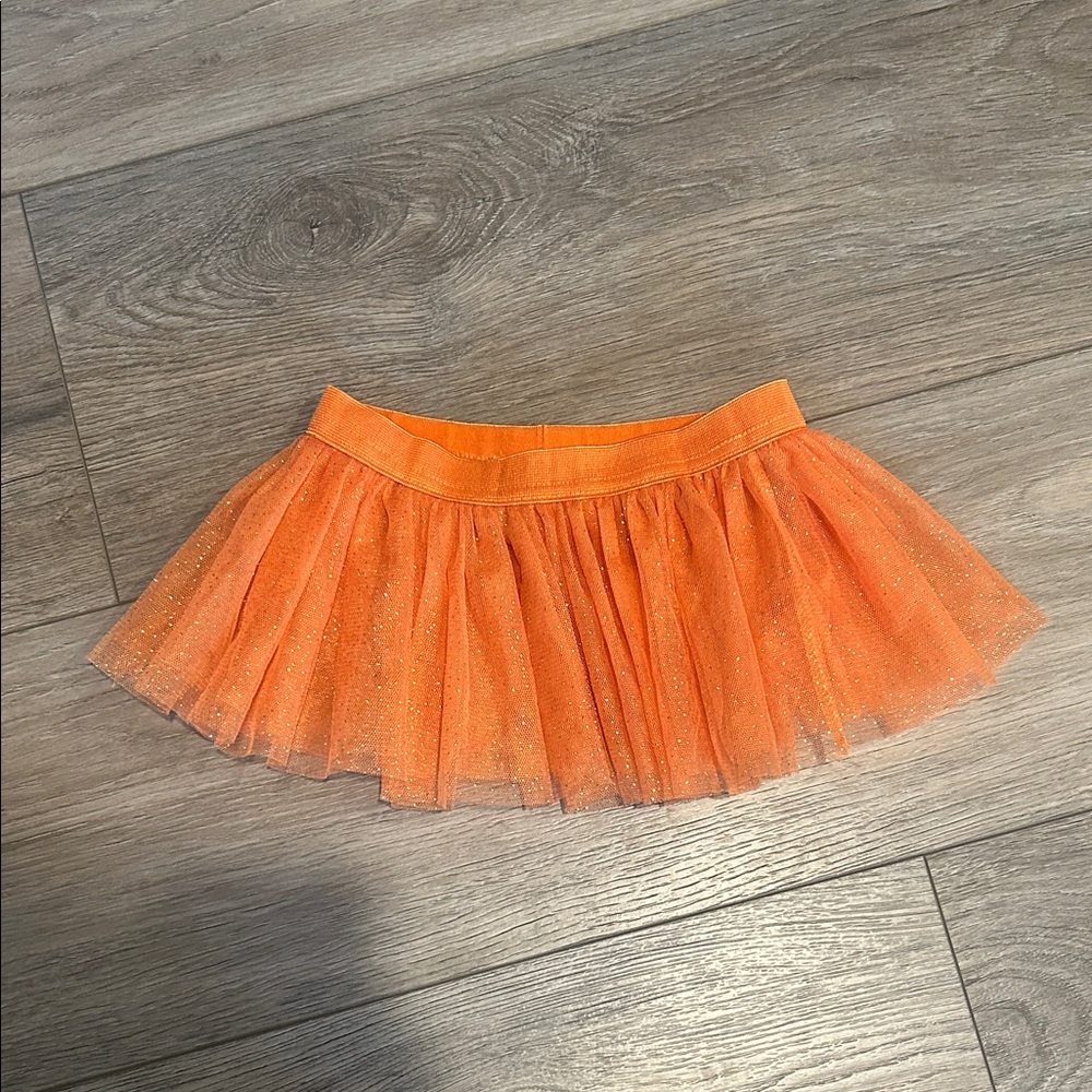 Bmagical Orange Glitter Tulle Mini Skirt Size 2T‎